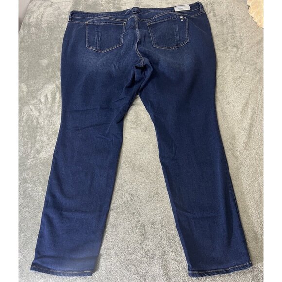 Slink 22 Plus Curvy Skinny Ankle Dark Wash Stretch Denim Womens Jeans - Picture 6 of 7